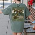 Camo Team 2nd Grade Squad Back To School Teacher Kids Boys Women's Comfort Colors T-Shirt Back Print Moss
