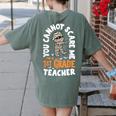 You Cannot Scare Me Im A Teacher 1st Grade Halloween Teacher Men Women Kids Women's Comfort Colors T-Shirt Back Print Moss You Cannot Scare Me Im A Teacher 1st Grade Halloween Teacher Men Women Kids Women's Comfort Colors T-Shirt Back Print Moss
