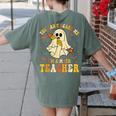 You Can't Scare Me I'm A Math Teacher Halloween Ghost Groovy Women's Comfort Colors T-Shirt Back Print Moss You Can't Scare Me I'm A Math Teacher Halloween Ghost Groovy Women's Comfort Colors T-Shirt Back Print Moss