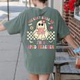 You Can't Scare Me I'm A SPED Teacher Crew Squad Halloween Women's Comfort Colors T-Shirt Back Print Moss