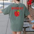 Caterpillar Friday Fruit Kindergarten Teacher Men Women Kids Women's Comfort Colors T-Shirt Back Print Moss Caterpillar Friday Fruit Kindergarten Teacher Men Women Kids Women's Comfort Colors T-Shirt Back Print Moss