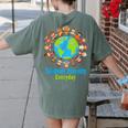 Celebrate Diversity Everyday Teachers & School Student Women's Comfort Colors T-Shirt Back Print Moss Celebrate Diversity Everyday Teachers & School Student Women's Comfort Colors T-Shirt Back Print Moss