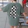 Checkered Fourth Grade Back To School Teachers Students Women's Comfort Colors T-Shirt Back Print Moss Checkered Fourth Grade Back To School Teachers Students Women's Comfort Colors T-Shirt Back Print Moss