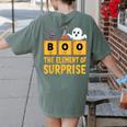 Chemistry Boo The Element Of Surprise Science Teacher Women's Comfort Colors T-Shirt Back Print Moss Chemistry Boo The Element Of Surprise Science Teacher Women's Comfort Colors T-Shirt Back Print Moss