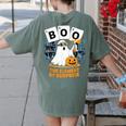 Chemistry Boo Ghost Element Of Surprise Science Teacher Tee Women's Comfort Colors T-Shirt Back Print Moss