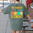 Chemistry Teacher Element Science Student Chemist Women's Comfort Colors T-Shirt Back Print Moss