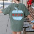 Chicago Flag Teacher School Cute Women's Comfort Colors T-Shirt Back Print Moss Chicago Flag Teacher School Cute Women's Comfort Colors T-Shirt Back Print Moss