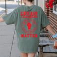Chicago Teachers Matter Support Union Education Red For Ed Women's Comfort Colors T-Shirt Back Print Moss