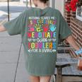 Childcare Teacher Negotiate With Toddlers Daycare Provider Men Women Girls Kids Women's Comfort Colors T-Shirt Back Print Moss