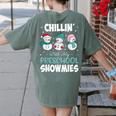 Chillin' With My Preschool Snowmies Teacher Christmas Men Women Kids Women's Comfort Colors T-Shirt Back Print Moss Chillin' With My Preschool Snowmies Teacher Christmas Men Women Kids Women's Comfort Colors T-Shirt Back Print Moss