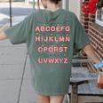 Christmas Alphabet Candy Cane Teachers Students Candy Cane For Men Women Kids Women's Comfort Colors T-Shirt Back Print Moss Christmas Alphabet Candy Cane Teachers Students Candy Cane For Men Women Kids Women's Comfort Colors T-Shirt Back Print Moss