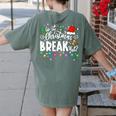 Is It Christmas Break Yet Teacher Xmas Light Santa Hat Women's Comfort Colors T-Shirt Back Print Moss Is It Christmas Break Yet Teacher Xmas Light Santa Hat Women's Comfort Colors T-Shirt Back Print Moss