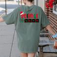 Christmas Science Teacher Santa Educator Chemical Elements Women's Comfort Colors T-Shirt Back Print Moss Christmas Science Teacher Santa Educator Chemical Elements Women's Comfort Colors T-Shirt Back Print Moss