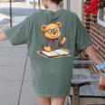Classroom Fun With Teddy Bear Teacher Women's Comfort Colors T-Shirt Back Print Moss Classroom Fun With Teddy Bear Teacher Women's Comfort Colors T-Shirt Back Print Moss