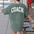 Coach Trainer Instructor Teacher Women's Comfort Colors T-Shirt Back Print Moss Coach Trainer Instructor Teacher Women's Comfort Colors T-Shirt Back Print Moss