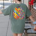 Colorful Brain Art Teacher Artist Painter Student Women's Comfort Colors T-Shirt Back Print Moss Colorful Brain Art Teacher Artist Painter Student Women's Comfort Colors T-Shirt Back Print Moss