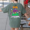 Computer Teacher Spooky Halloween Technology STEM Engineer Women's Comfort Colors T-Shirt Back Print Moss