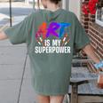 Cool Art For Men Women Art Teacher Artist Painter Superpower Women's Comfort Colors T-Shirt Back Print Moss