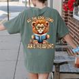 All The Cool Lions Are Reading Lion Teacher Men Women Kids Women's Comfort Colors T-Shirt Back Print Moss All The Cool Lions Are Reading Lion Teacher Men Women Kids Women's Comfort Colors T-Shirt Back Print Moss