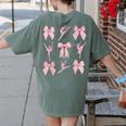Coquette Bow Ballet Dance Teacher Coquette Women Dancing Women's Comfort Colors T-Shirt Back Print Moss