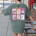 Coquette Bow Spooky Teacher Ghost Halloween Trick Or Teach Women's Comfort Colors T-Shirt Back Print Moss Coquette Bow Spooky Teacher Ghost Halloween Trick Or Teach Women's Comfort Colors T-Shirt Back Print Moss