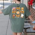 Coquette Bow Teacher Thanksgiving Fall Autumn Girls Women Women's Comfort Colors T-Shirt Back Print Moss Coquette Bow Teacher Thanksgiving Fall Autumn Girls Women Women's Comfort Colors T-Shirt Back Print Moss
