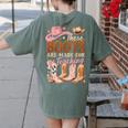 Cowboy Teacher These Boots Are Made-For Teaching School Women's Comfort Colors T-Shirt Back Print Moss Cowboy Teacher These Boots Are Made-For Teaching School Women's Comfort Colors T-Shirt Back Print Moss