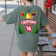 Crayon Box Fun Teacher Student Crayon Squad Halloween 2023 Women's Comfort Colors T-Shirt Back Print Moss Crayon Box Fun Teacher Student Crayon Squad Halloween 2023 Women's Comfort Colors T-Shirt Back Print Moss