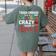 Crazy Teacher Men Women School Teachers Women's Comfort Colors T-Shirt Back Print Moss