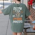 Creepin It Real With My 2nd Grade Monsters Halloween Teacher For Men Women Kids Women's Comfort Colors T-Shirt Back Print Moss