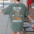 Creepin It Real With My 3rd Grade Monsters Halloween Teacher Women's Comfort Colors T-Shirt Back Print Moss Creepin It Real With My 3rd Grade Monsters Halloween Teacher Women's Comfort Colors T-Shirt Back Print Moss