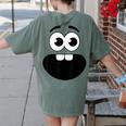 Creepy Carrots Face Teacher Halloween Costume Matching Women's Comfort Colors T-Shirt Back Print Moss Creepy Carrots Face Teacher Halloween Costume Matching Women's Comfort Colors T-Shirt Back Print Moss