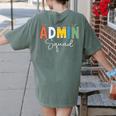 Cute Admin Squad Crew Team Back To School Teacher For Men Women Women's Comfort Colors T-Shirt Back Print Moss