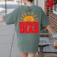 Cute Bilingual Spanish Teacher Buenos Dias Sunshine Women's Comfort Colors T-Shirt Back Print Moss Cute Bilingual Spanish Teacher Buenos Dias Sunshine Women's Comfort Colors T-Shirt Back Print Moss
