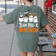Cute Ghost Team Pre K Boo Crew Halloween Teacher Student Women's Comfort Colors T-Shirt Back Print Moss Cute Ghost Team Pre K Boo Crew Halloween Teacher Student Women's Comfort Colors T-Shirt Back Print Moss