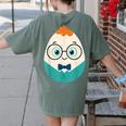 Cute Good Egg Teacher Halloween Costume Food Group Women's Comfort Colors T-Shirt Back Print Moss