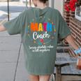 Cute Math Coach Teacher Mathematical Nerd School Women's Comfort Colors T-Shirt Back Print Moss Cute Math Coach Teacher Mathematical Nerd School Women's Comfort Colors T-Shirt Back Print Moss