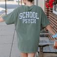 Cute Wildflower School Psych Teacher School Psychologist Women's Comfort Colors T-Shirt Back Print Moss Cute Wildflower School Psych Teacher School Psychologist Women's Comfort Colors T-Shirt Back Print Moss