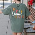 Dance Teacher Appreciation Back To School Dance Teacher Women's Comfort Colors T-Shirt Back Print Moss Dance Teacher Appreciation Back To School Dance Teacher Women's Comfort Colors T-Shirt Back Print Moss