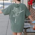 Dancing Turkey Happy Thanksgiving Day Ballet Dance Teacher Women's Comfort Colors T-Shirt Back Print Moss