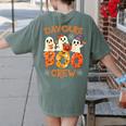 Daycare Boo Crew Halloween Spooky Costume For Teacher Women's Comfort Colors T-Shirt Back Print Moss
