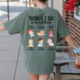 Daycare Preschool Infant Teacher Thing I Do In The Classroom Women's Comfort Colors T-Shirt Back Print Moss Daycare Preschool Infant Teacher Thing I Do In The Classroom Women's Comfort Colors T-Shirt Back Print Moss