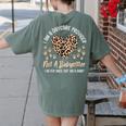 Daycare Provider Teacher Childcare Worker Leopard Heart Fun Women's Comfort Colors T-Shirt Back Print Moss