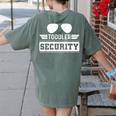 Daycare Provider Toddler Security Childcare Worker Teacher For Men Women Kids Women's Comfort Colors T-Shirt Back Print Moss