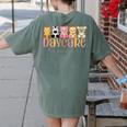 Daycare Teacher Animals Daycare Provider Back To School Women's Comfort Colors T-Shirt Back Print Moss