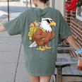 Eagle First Day Of School Teacher Back To School Eagle Women's Comfort Colors T-Shirt Back Print Moss