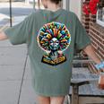 Education Is Freedom History Month Teacher Books Afro Women's Comfort Colors T-Shirt Back Print Moss