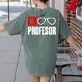 El Professor Money Costume Profesor Glasses Men Teacher Gift Women's Comfort Colors T-Shirt Back Print Moss