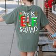 Elf Squad Pre-k Teacher Christmas Child Xmas Women's Comfort Colors T-Shirt Back Print Moss Elf Squad Pre-k Teacher Christmas Child Xmas Women's Comfort Colors T-Shirt Back Print Moss