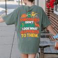 English Teacher Dinosaurs Didn’t Read What Happened To Them Women's Comfort Colors T-Shirt Back Print Moss English Teacher Dinosaurs Didn’t Read What Happened To Them Women's Comfort Colors T-Shirt Back Print Moss